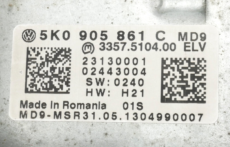 Steering Lock Module 12-18 VW Jetta  Golf MK6 Beetle Eos Tiguan Q3 5K0 905 861 C