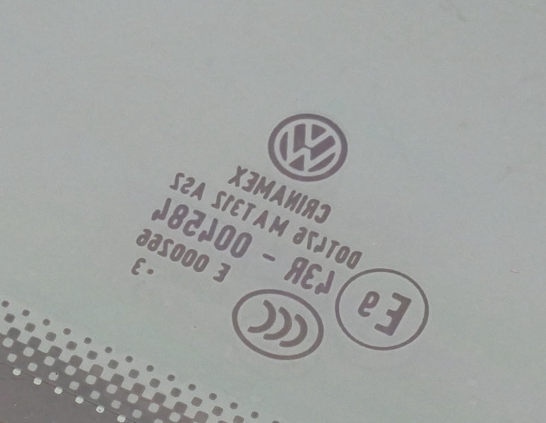 LH Rear Quarter Window Side Hatch Glass 09-14 VW Jetta Sportwagen MK6 . Genuine