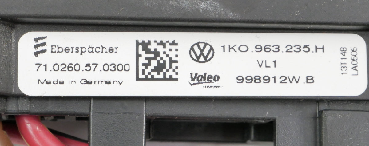 Electric Dash Heater Element 10-18 VW Jetta & Sportwagen MK6 - 1K0 963 235 H