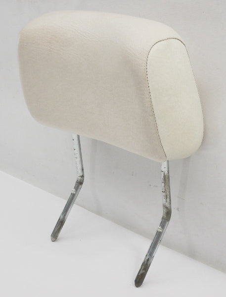 Front Headrest 80-93 VW Rabbit Convertible Cabriolet MK1 White Vinyl - Genuine