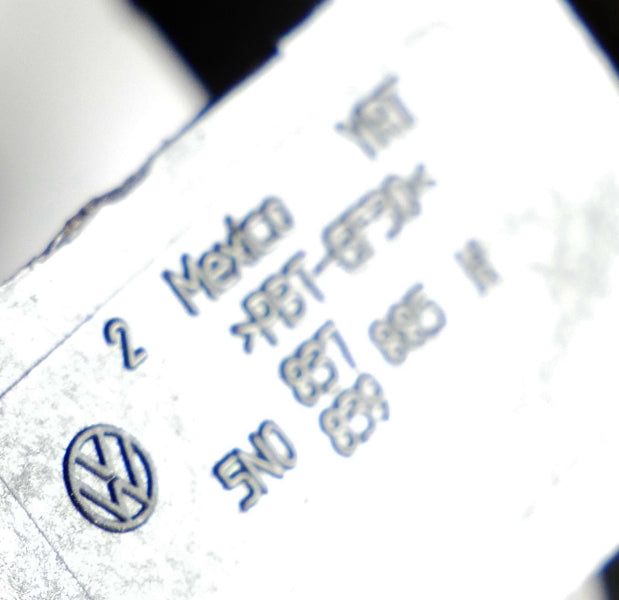 LH Front Exterior Door Handle 11-18 VW Jetta Sedan MK6 LY3D - 5N0 837 839 885 H