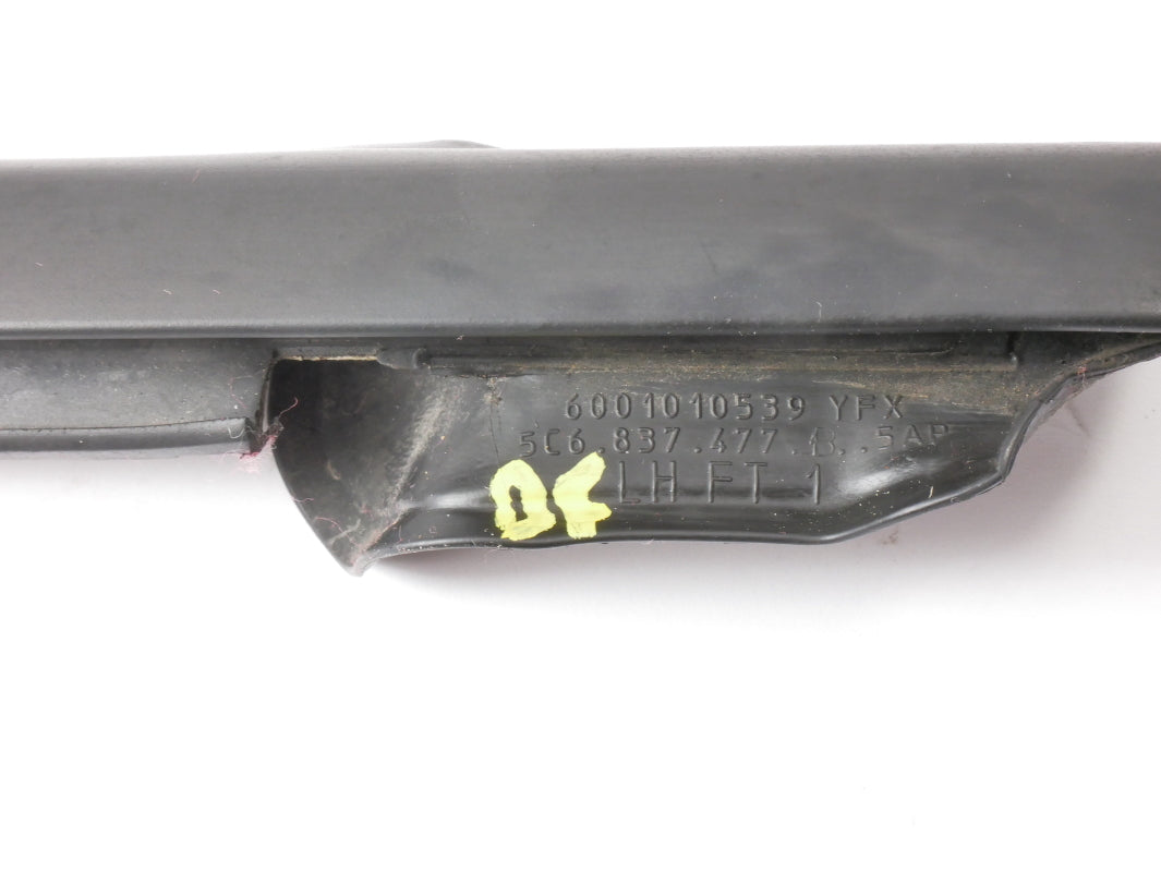 LH Front Black Lower Window Trim Molding 11-18 VW Jetta MK6 Sedan 5C6 837 477 B