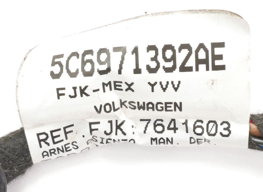 RH Seat Wiring Harness 11-18 VW Jetta MK6 Sedan - Genuine - 5C6 971 392 AE