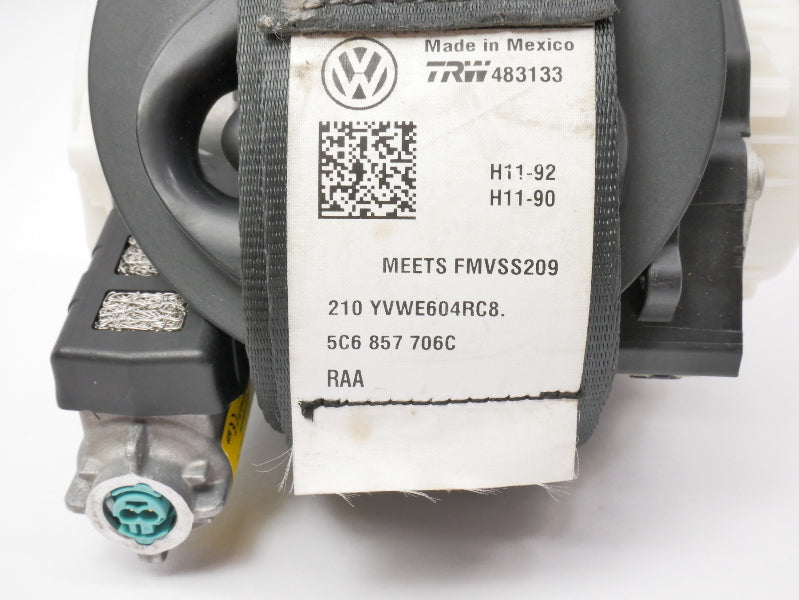 RH Front Seat Belt Shoulder Belt 11-15 VW Jetta Sedan MK6 - 5C6 857 706 C