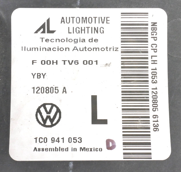 LH Headlight Bracket Mount Bucket Head Light Lamp 06-10 VW Beetle ~ 1C0 941 053