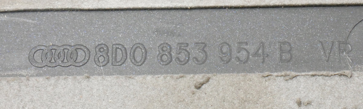 RH Front Door Trim Rub Strip Molding 99-02 A4 S4 B5 - LZ5K Blue - 8D0 853 954 B