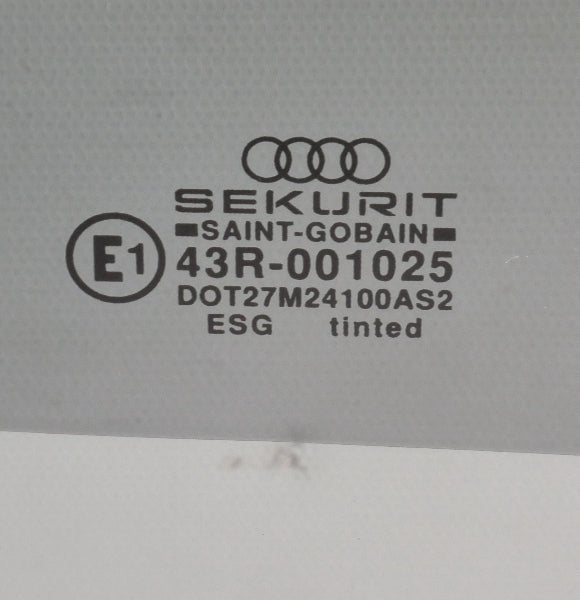 RH Rear Door Side Exterior Window Glass 88-95 Audi 80 90 CS Sedan - Genuine