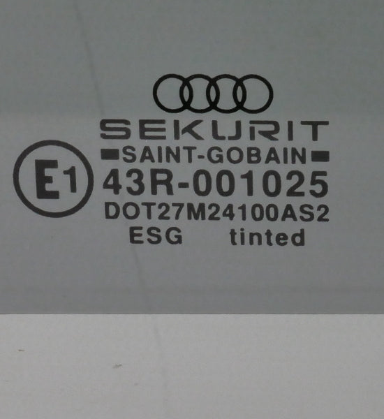 LH Rear Door Side Exterior Window Glass 88-95 Audi 80 90 CS Sedan - Genuine