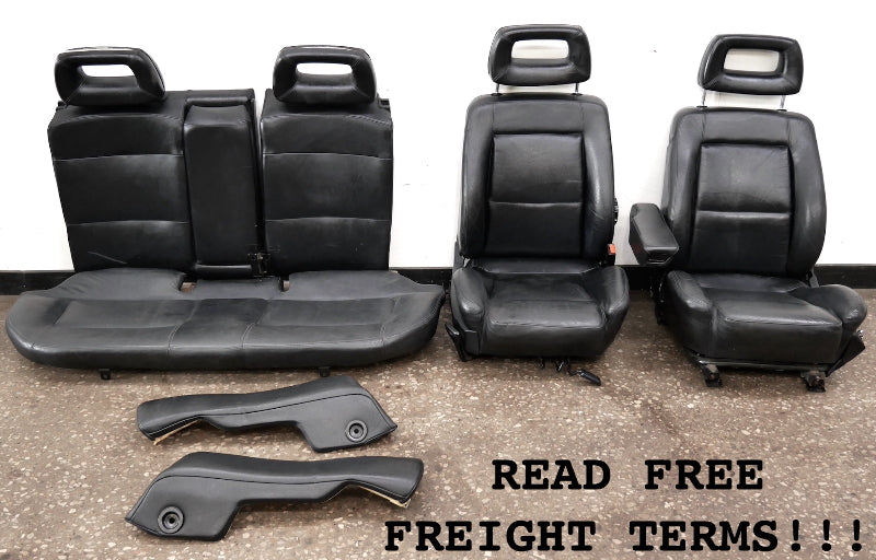 Black Leather Seat Interior Set 1993 Audi 90 CS Quattro
