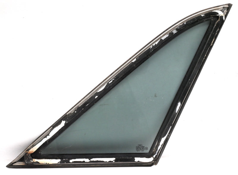 LH Rear Quarter Side Exterior Window Glass 88-93 Audi 90 CS Sedan - Genuine