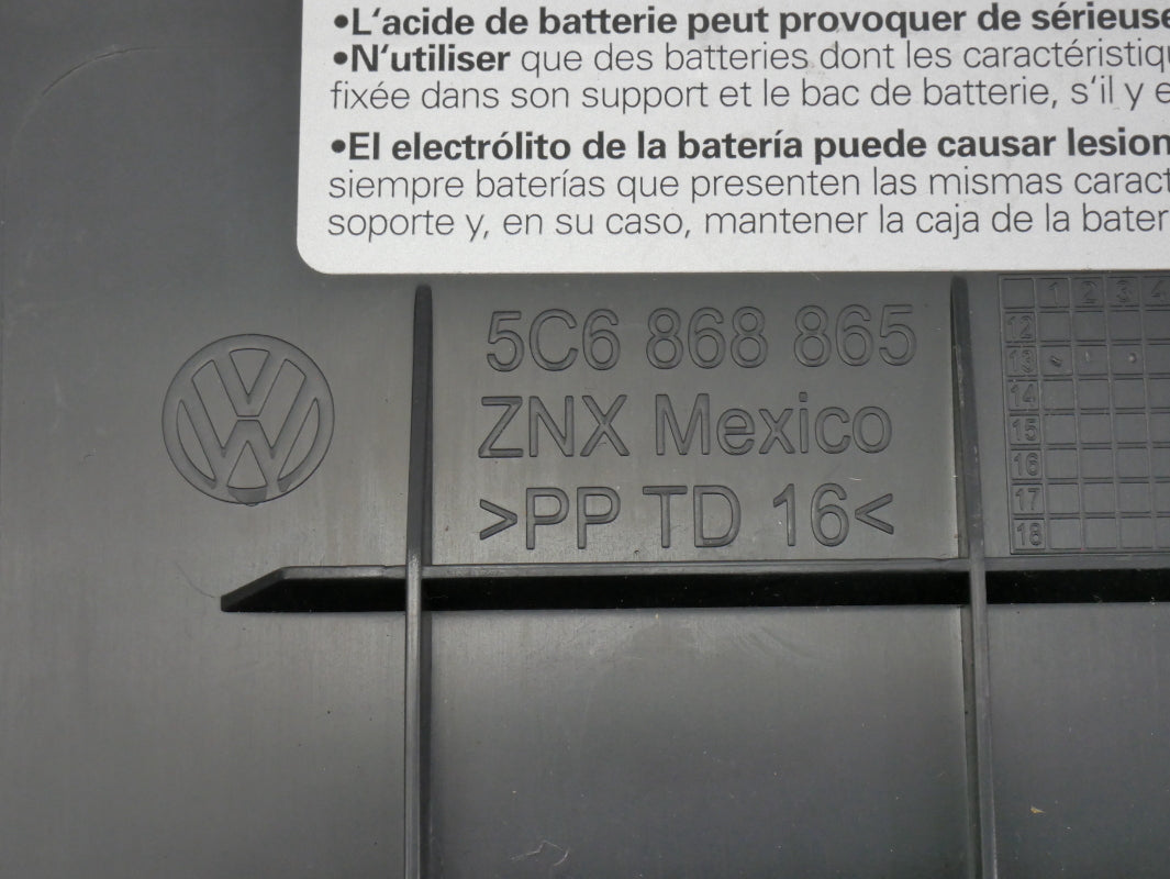 Trunk Side Battery Cover 13-16 VW Jetta Hybrid MK6 - Genuine - 5C6 868 865