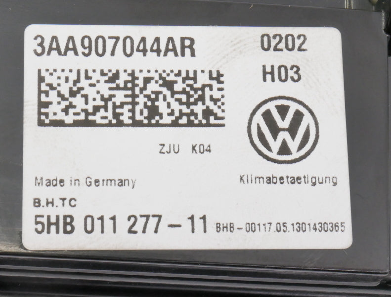 HVAC Climate Controls Heated Seats 13-14 VW Jetta MK6 - Genuine - 3AA 907 044 AR