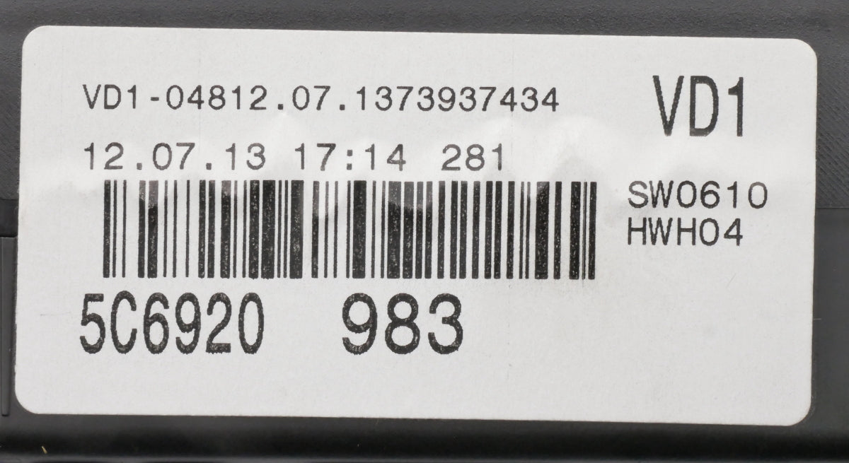 Gauge Cluster Speedometer 2014 VW Jetta Hybrid MK6 VDO 130K - 5C6 920 983