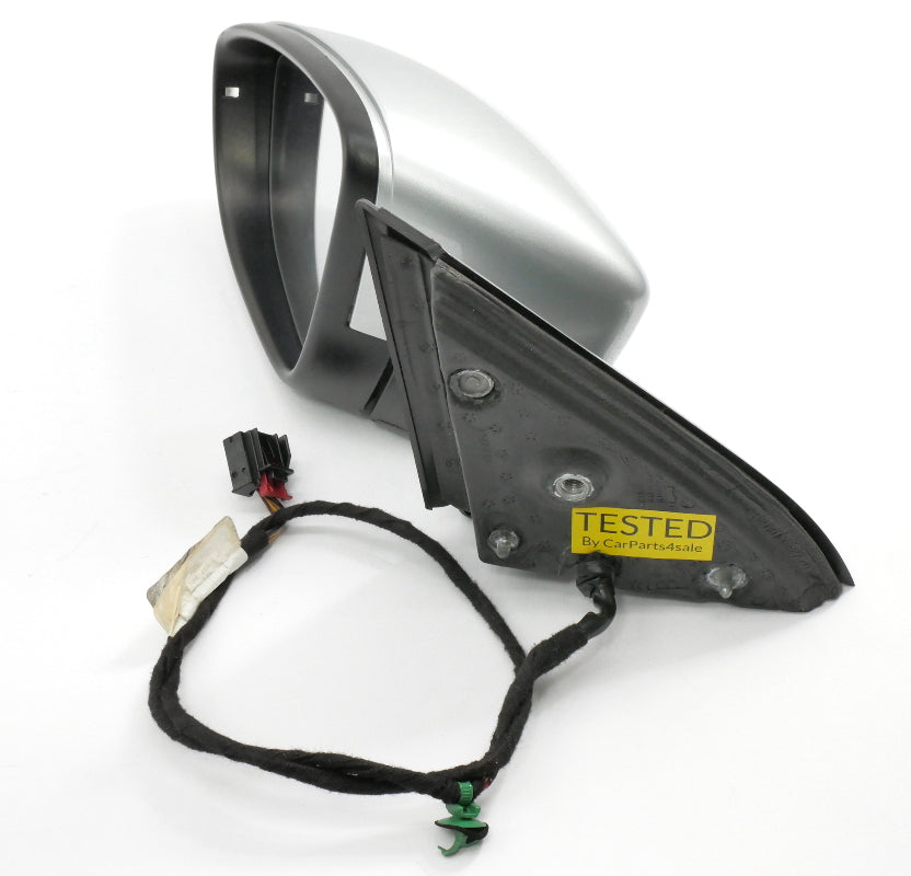 LH Side View Door Exterior Mirror 11-18 VW Jetta MK6 Sedan LA7W Silver - Genuine