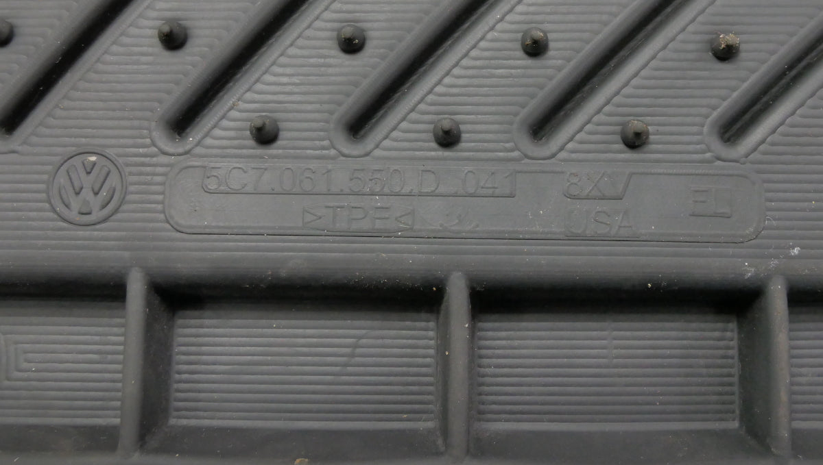 Rubber Monster Mat Floor Mats 13-16 VW Jetta Hybrid MK6 Genuine - 5C7 061 550 D