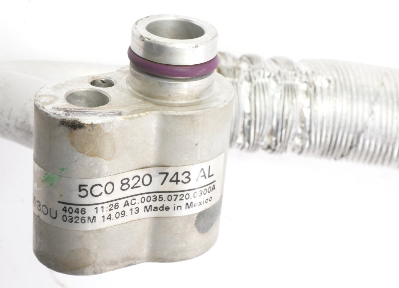 AC A/C Line Hose Fitting 13-16 VW Jetta 1.4T Hybrid MK6 Genuine - 5C0 820 743 AL