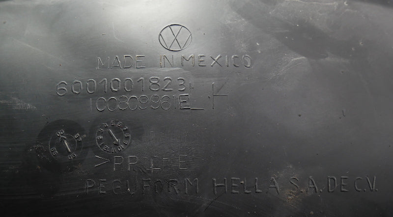 Front Fender Well Liner Splash Guard Set 98-05 VW Beetle Genuine - 1C0 809 961 E