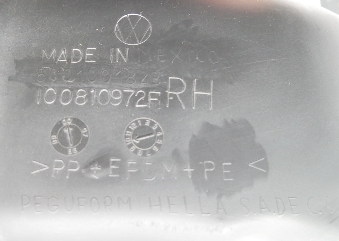 Rear Fender Well Liner Splash Guard Set 98-05 VW Beetle Genuine - 1C0 810 971 D