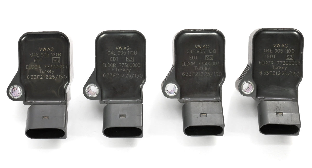 Ignition Coil Set 13-16 VW Jetta 1.4T Hybrid A3 Q3 Taos Genuine - 04E 905 110 B