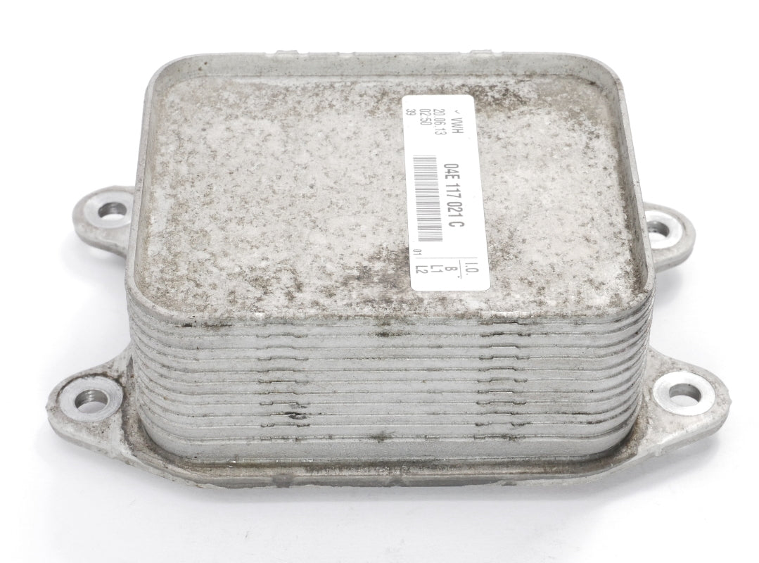 Engine Oil Cooler 13-16 VW Jetta 1.4T Hybrid A3 Q3 Golf Genuine - 04E 117 021 C