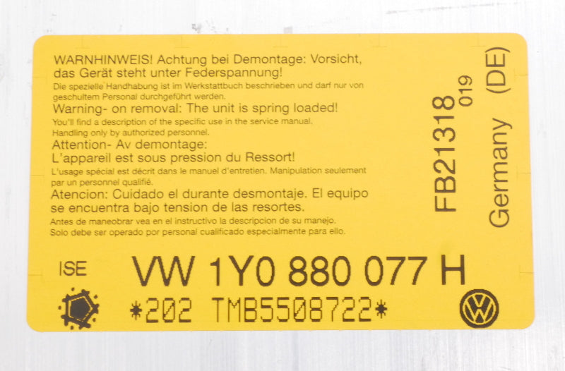 2x Rear Headrest Rollover Bar Prote 2006 VW Beetle Convertible - 1Y0 880 077 H