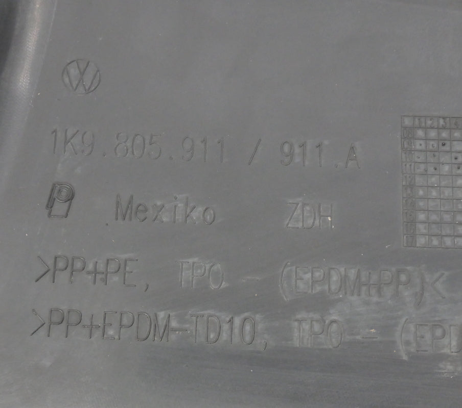 Front Fender Wheel Well Liner Splash Guard Set 10-14 VW Jetta Sportwagen MK6