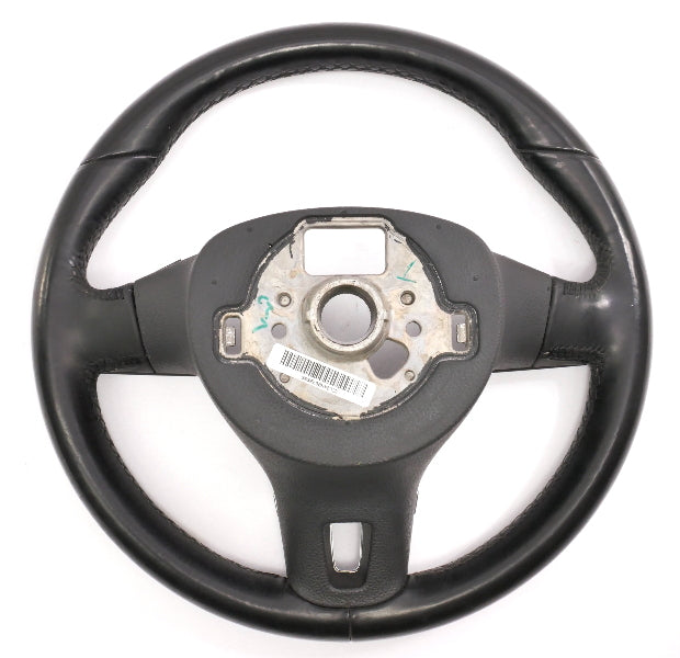 Leather Steering Wheel 10-14 VW Golf GTI Jetta Sportwagen MK6 - 5C0 419 091 K