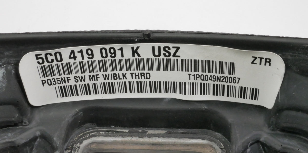 Leather Steering Wheel 10-14 VW Golf GTI Jetta Sportwagen MK6 - 5C0 419 091 K