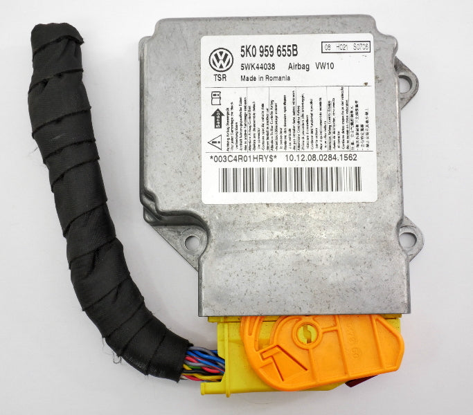 Airbag Control Module & Pigtail 2011 VW Jetta Sportwagen MK6 ~ 5K0 959 655 B
