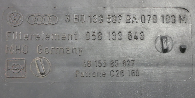 Airbox Intake Air Box Cleaner 01-05 VW Passat 2.8 30V V6 - 3B0 133 837 BA