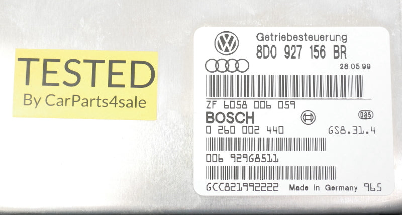 TCM TCU Transmission Computer Module 98-02 VW Audi A4 VW Passat ~ 8D0 927 156 BR