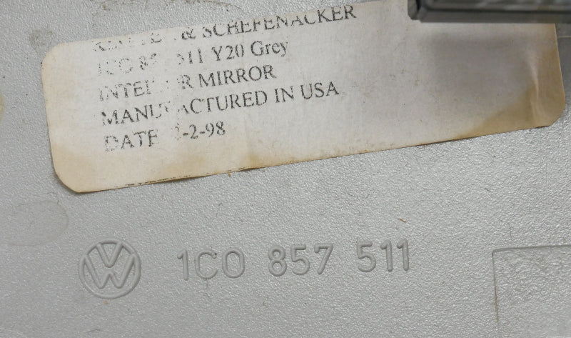 Interior Rear View Mirror 1998 98 VW Beetle - Gray - Genuine - 1C0 857 511