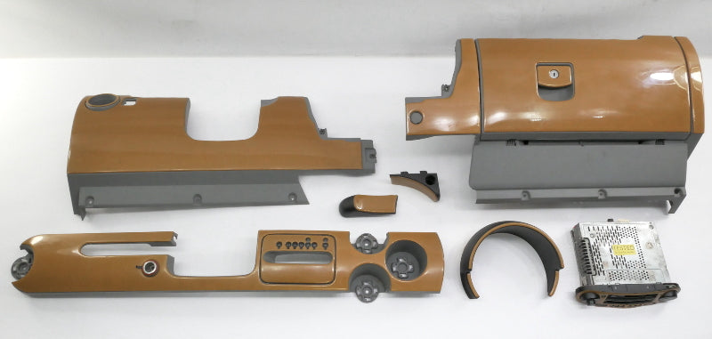 Glovebox Lower Dash Console Radio 98-02 VW Beetle Grey w/ Carbon Look Overlays