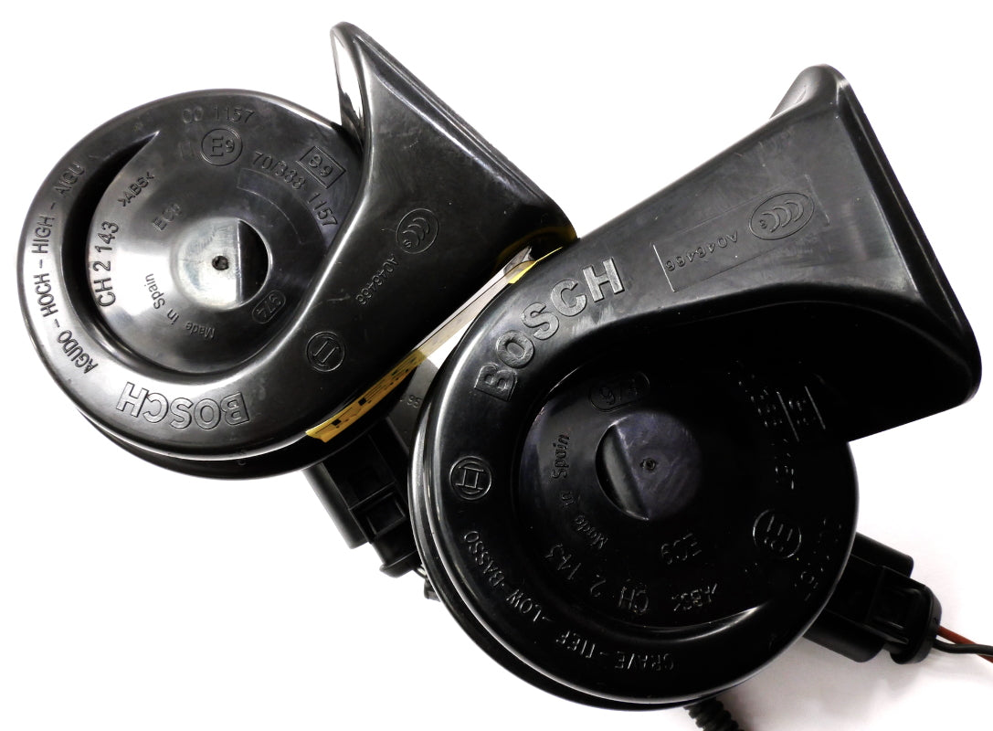 Horn Set 05-10 VW Jetta Rabbit GTI MK5 Sportwagen Bosch - 1K0 951 221 A / 223 A