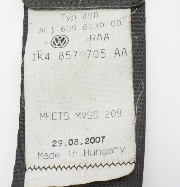 Front Seatbelt Seat Belt Set 06-08 VW Rabbit GTI MK5 4 Door - 1K4 857 705 AA