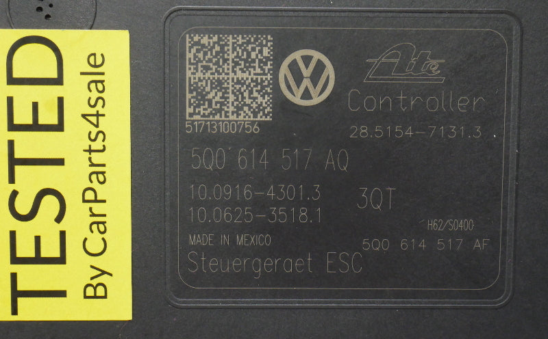 ABS Pump & Module 15-20 VW Golf GTI Sportwagen Alltrack MK7 - 5Q0 614 517 AQ