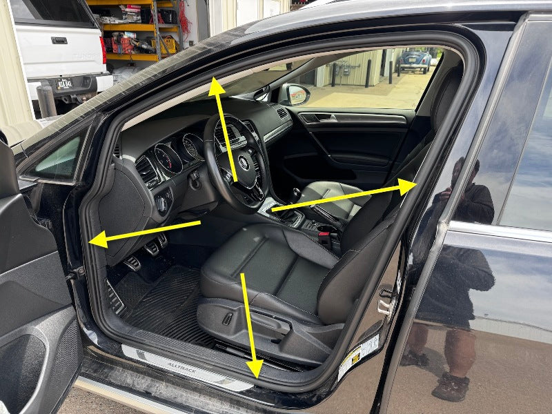 LH Front Door Opening Weather Stripping Seal 15-21 VW Golf GTI MK7 5GM 867 911 D