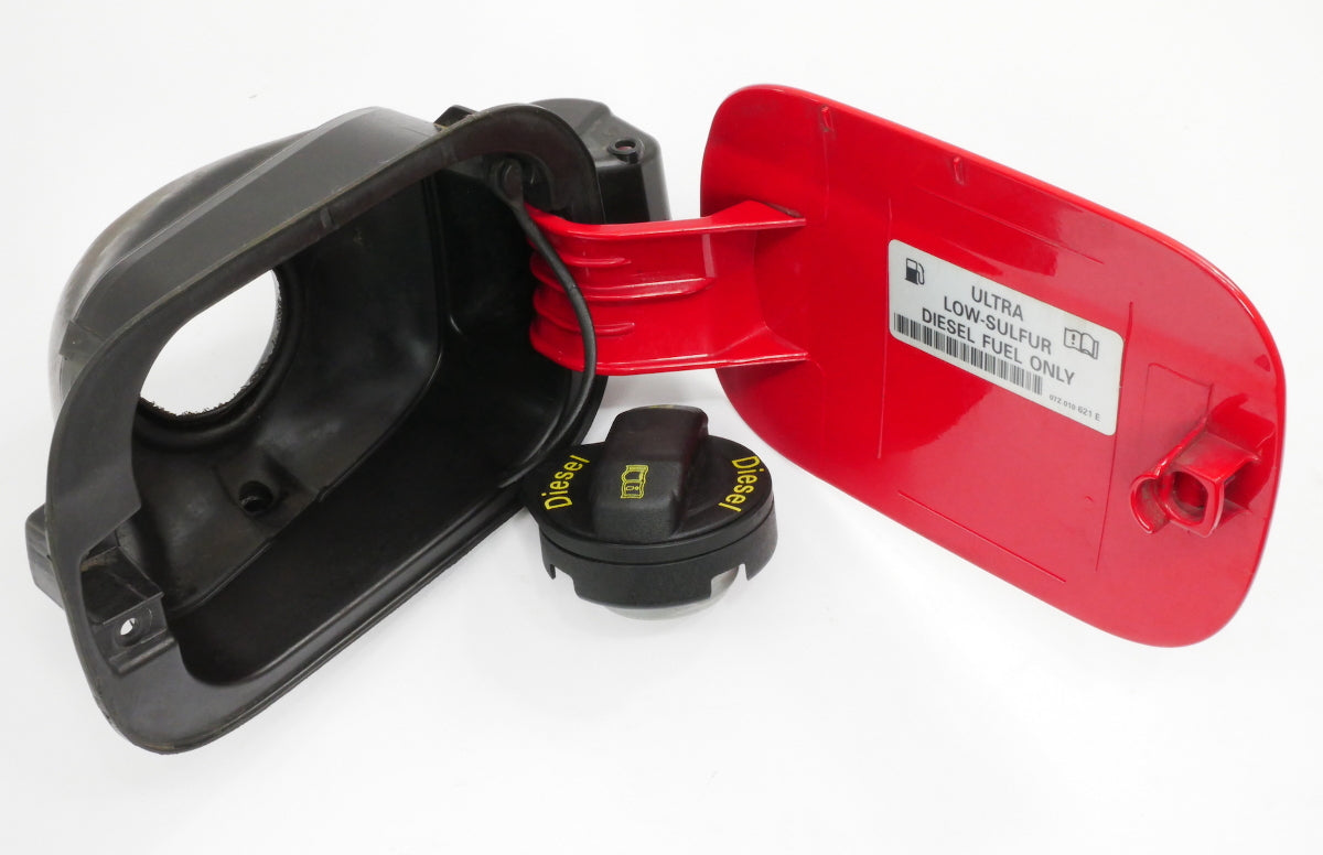 Gas Fuel Door Cap Cover Assembly 09-14 VW Jetta Sportwagen TDI Red - 1K9 809 857