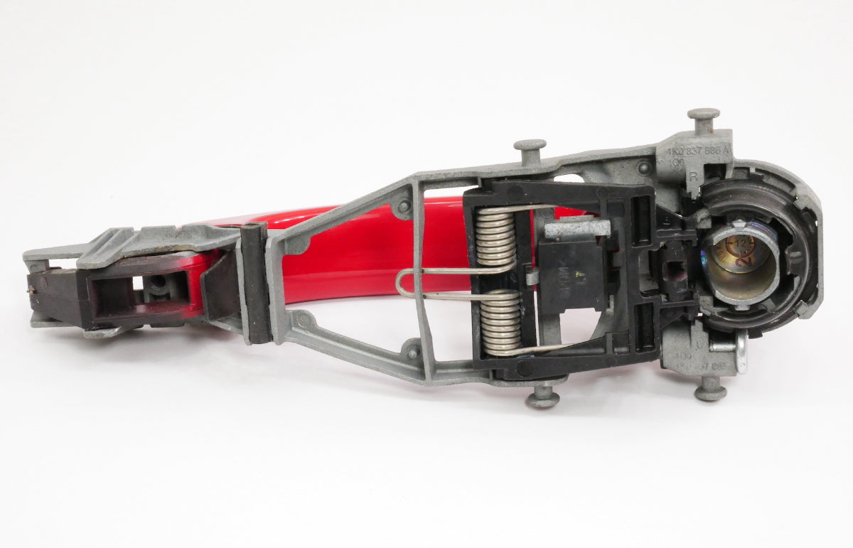 LH Exterior Door Handle 05-10 VW Jetta MK5 & Sportwagen LY3D Red - 1K0 837 885 A