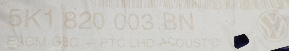 AC Heater Box HVAC Heaterbox 10-14 VW Jetta Sportwagen MK6 - 5K1 820 003 BN