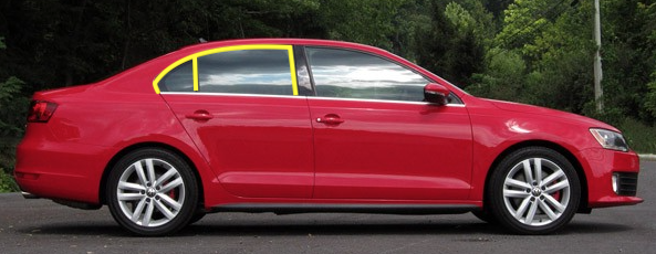 RH Rear Door Window Run Channel Seal 11-18 VW Jetta Sedan MK6 - 5C6 839 432