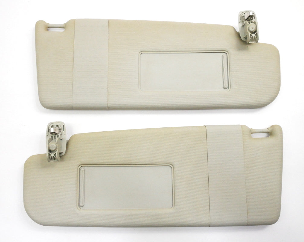 Sun Visor Set 11-18 VW Jetta MK6 Sedan Pearl Grey Genuine - 5C6 857 551 / 552