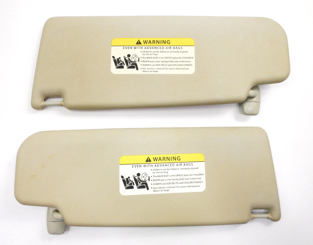 Sun Visor Set 11-18 VW Jetta MK6 Sedan Pearl Grey Genuine - 5C6 857 551 / 552