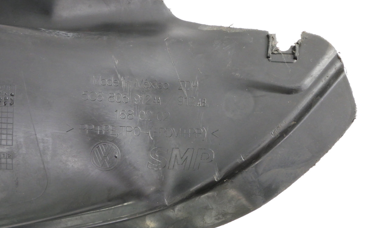 RH Front Fender Liner Splash Guard 11-18 VW Jetta MK6 Sedan - 5C6 805 912 AA