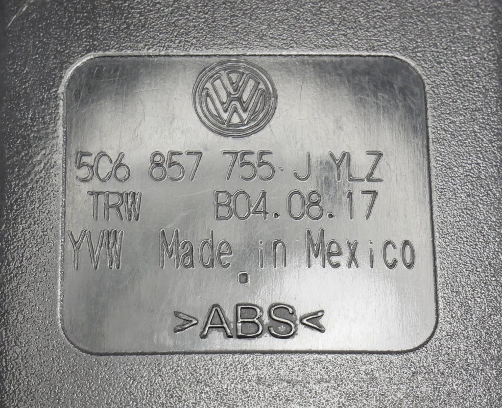 LH Driver Front Seat Belt Receiver Buckle 15-18 VW Jetta MK6 Sedan 5C6 857 755 J