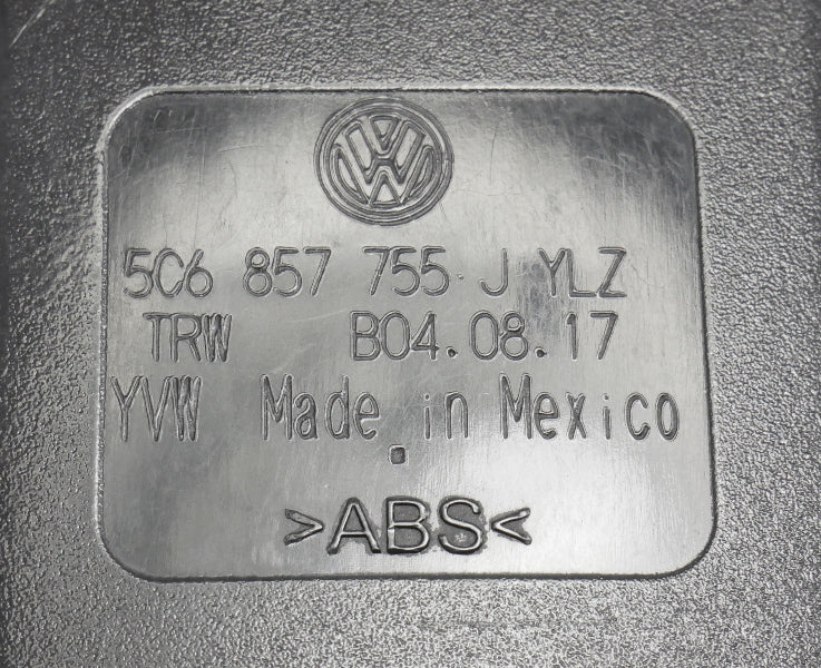 LH Driver Front Seat Belt Receiver Buckle 15-18 VW Jetta MK6 Sedan 5C6 857 755 J