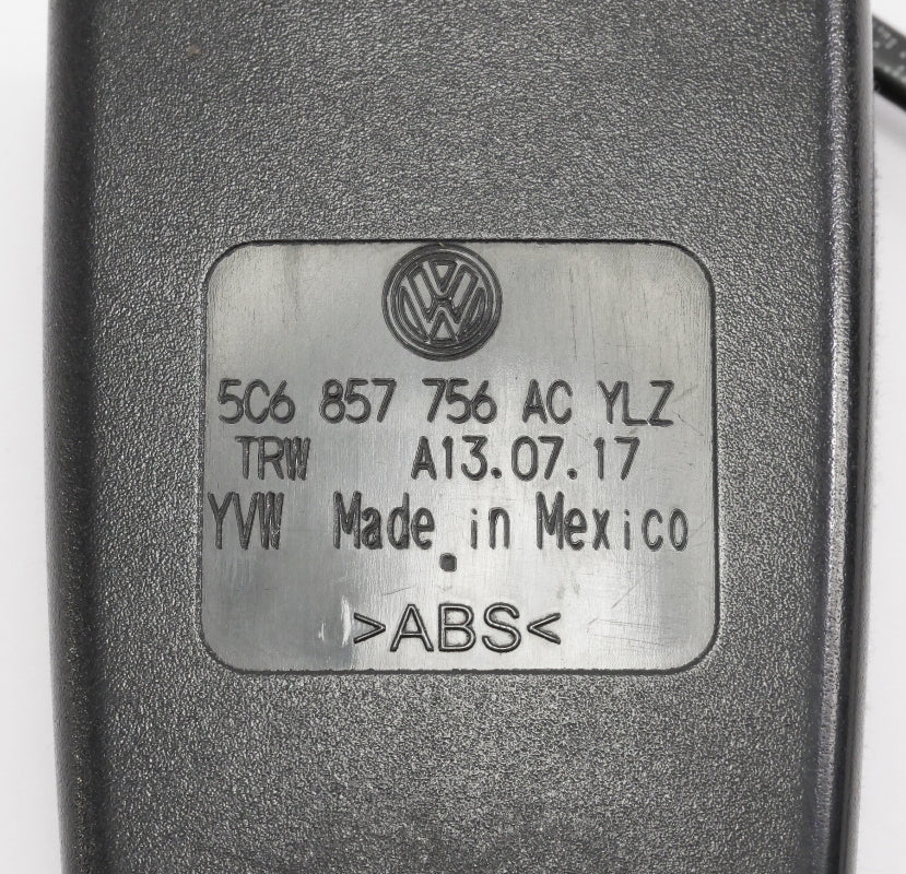 RH Front Seat Belt Receiver Buckle 15-18 VW Jetta MK6 Sedan 5C6 857 756 AC