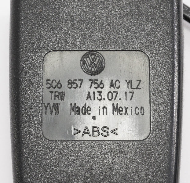 RH Front Seat Belt Receiver Buckle 15-18 VW Jetta MK6 Sedan 5C6 857 756 AC