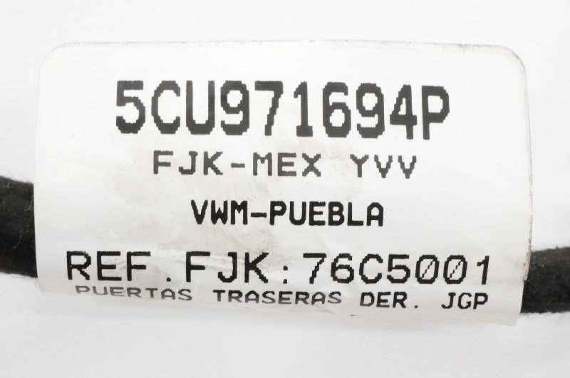 RH Rear Door Wiring Harness 11-18 VW Jetta Sedan MK6 - 5CU 971 694 P