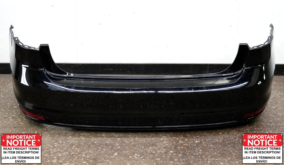 Rear Bumper Cover 15-18 VW Jetta Sedan MK6 L041 Black - Genuine - 5C6 807 421 H